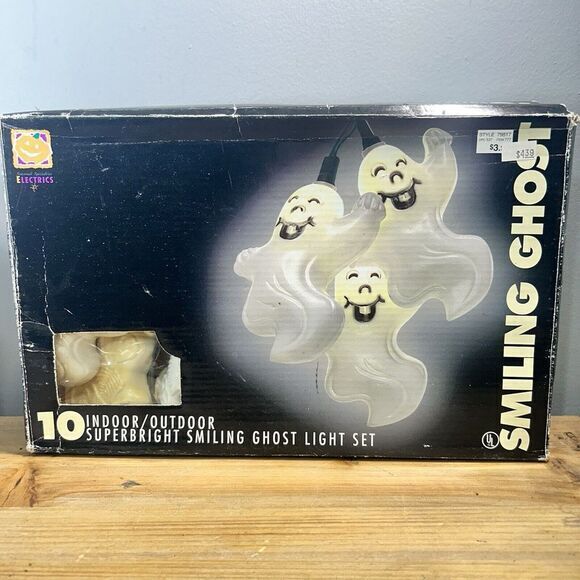 Holiday | Vintage 9s Halloween String Lights Ghosts Skeletons 10 Blow ...